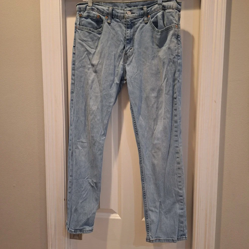 Levi's 511 Slim Fit Jeans Mens 36x30 (28) Blue LtWash Denim Casual Classic Pants